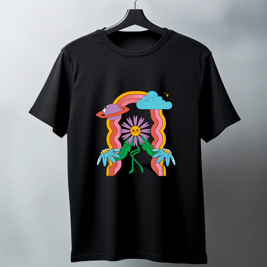 Camiseta Cosmic Bloom 🌸✨